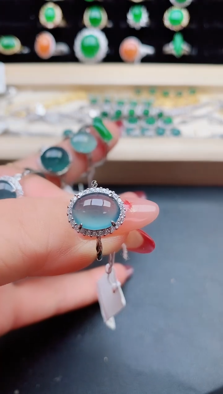 【闪购商品】翡翠戒指银S925镶嵌5085050