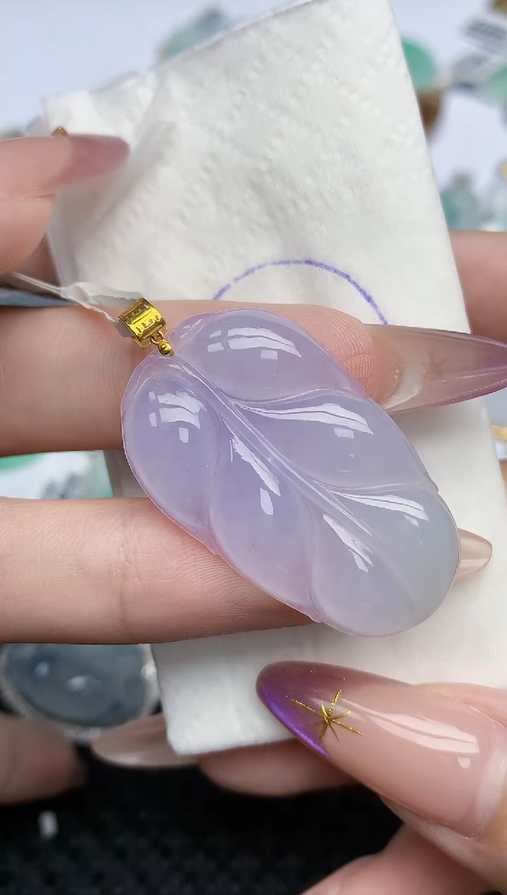 翡翠18K金镶嵌颈饰288   天然翡翠A货  百元以上9米证书费自理