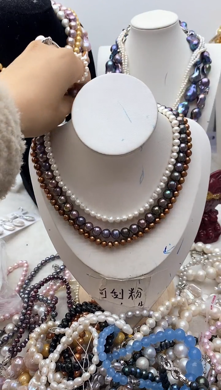 【闪购商品】淡水珍珠颈饰钛钢93