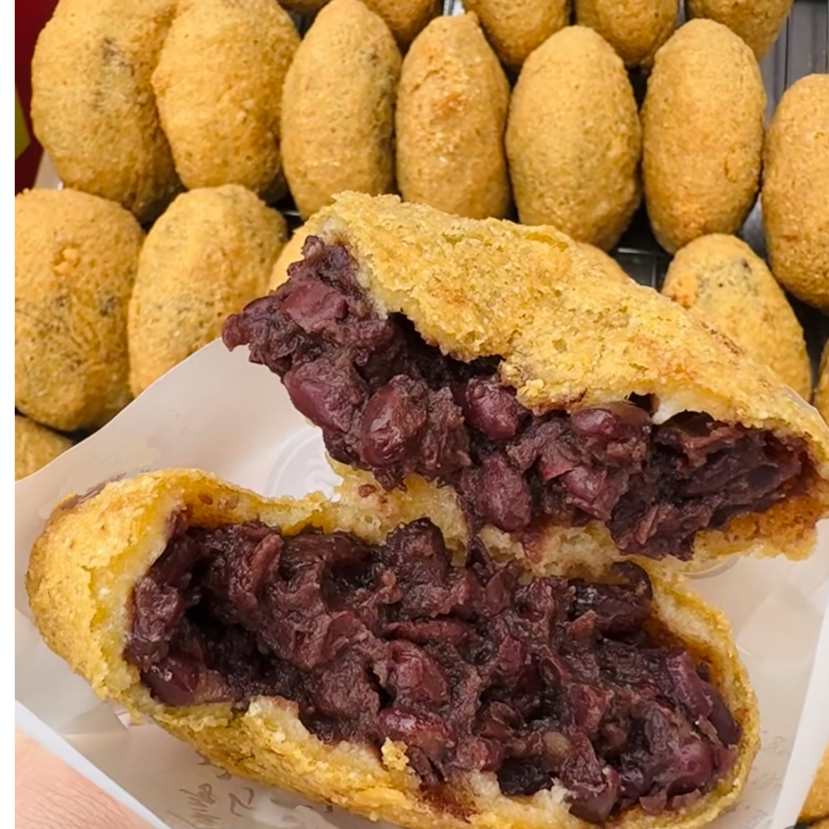 老北京脆皮炸糕红豆馅薄皮大馅5-10个送5个老面馒头