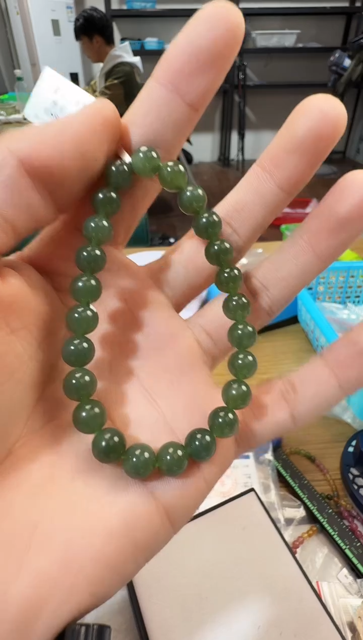 未镶嵌手链和田玉晶0545 约8mm