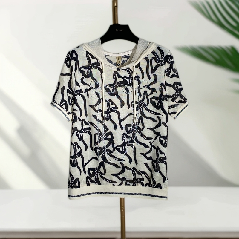 【蝴蝶絮语世家】T恤短袖圆领透气夏季休闲宽松百搭通勤复古时尚