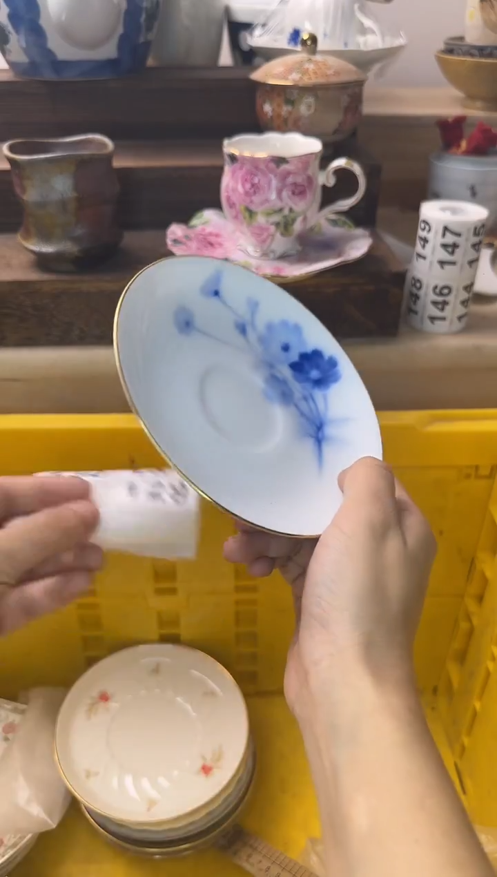 茶杯紫砂花**风129陶艺中古瓷器全场满18米包邮