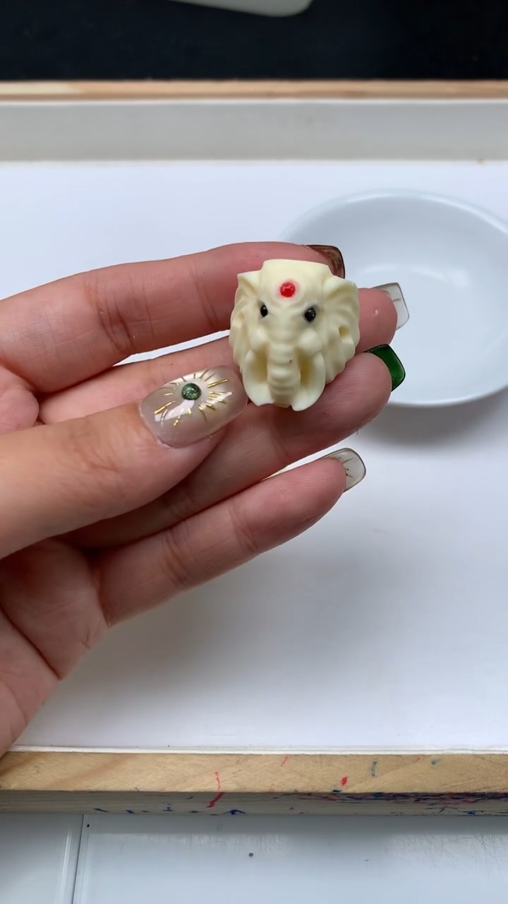 菩提散珠E876牙 牙 果三通象头 24*22*19mm 1个8元