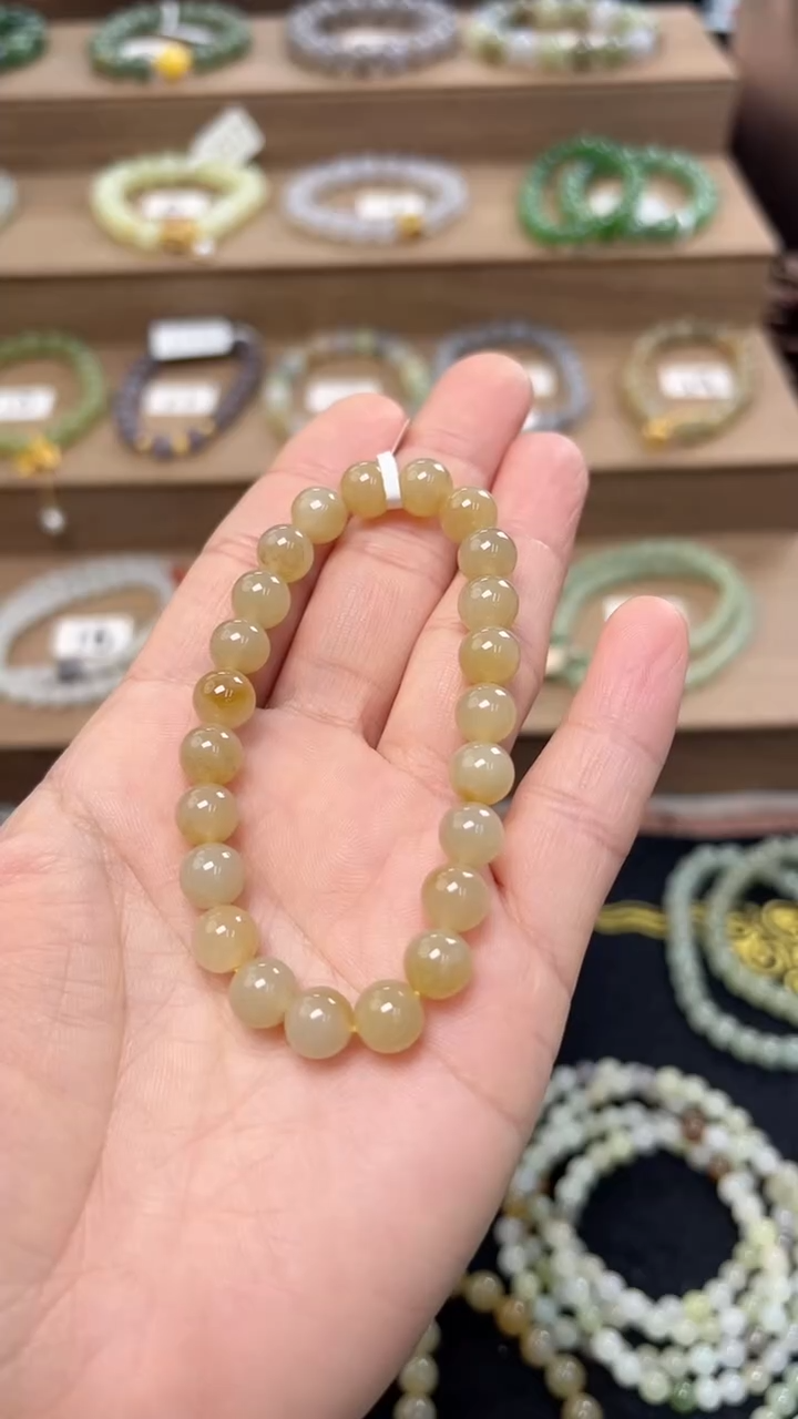 【闪购商品】和田玉手串未镶嵌8m浅糖