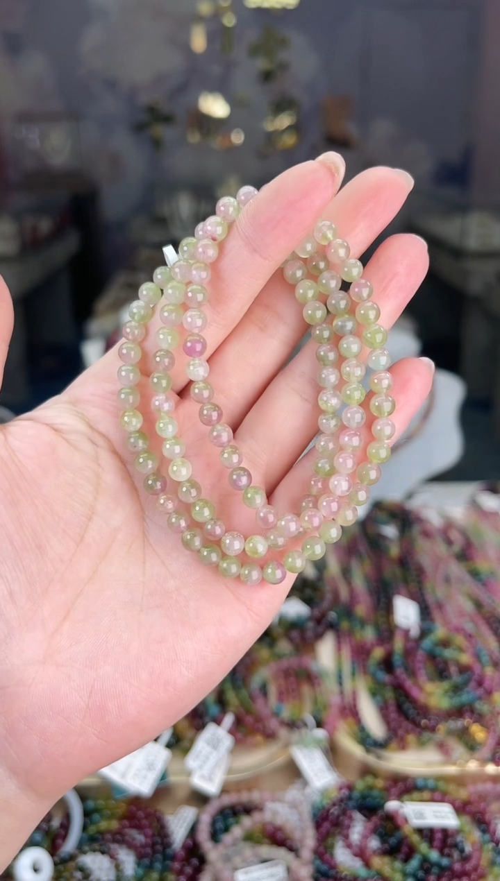 【闪购商品】碧玺/未镶嵌J5mm+碧玺多圈多样性发货