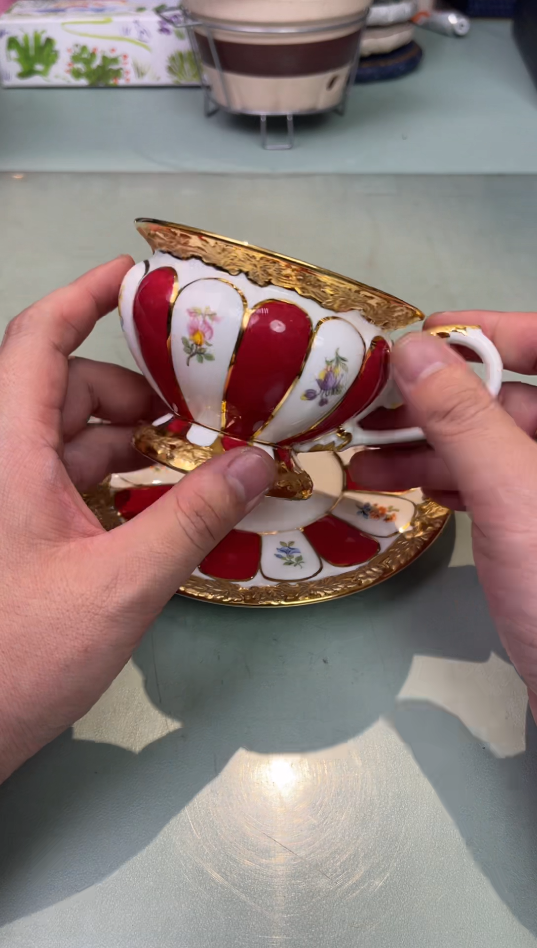 【闪购商品】瓷片咖啡杯红          