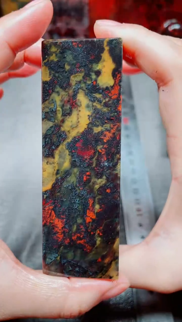 桂林鸡血玉素章3.0左右21