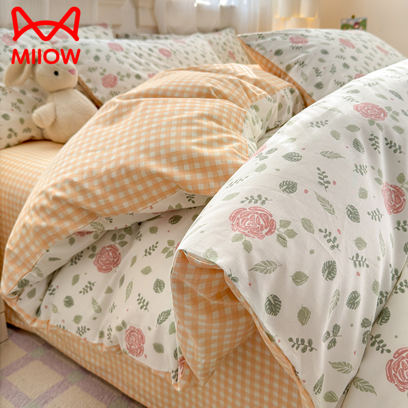 猫人床上用品四件套100全棉纯棉2025新款床单被套枕套床品三件套