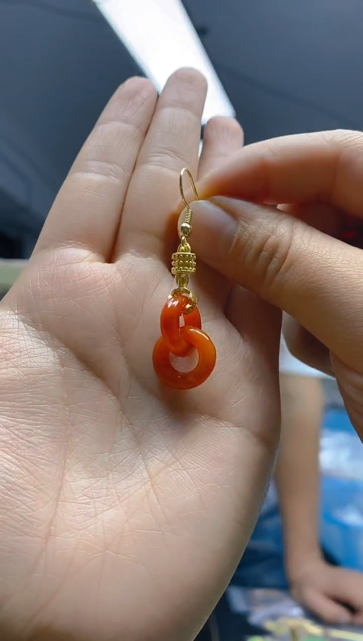 【闪购商品】翡翠耳饰合金0228翡翠耳钩一个