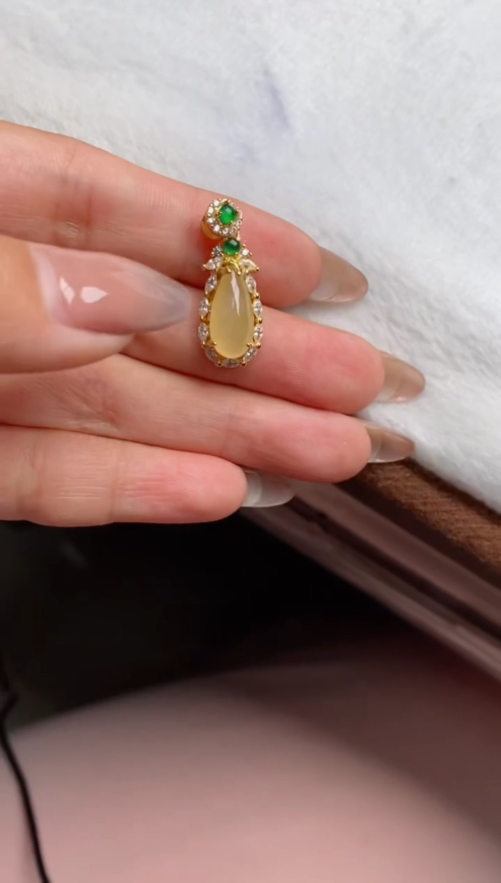 翡翠戒指银S925镶嵌天然A货翡翠