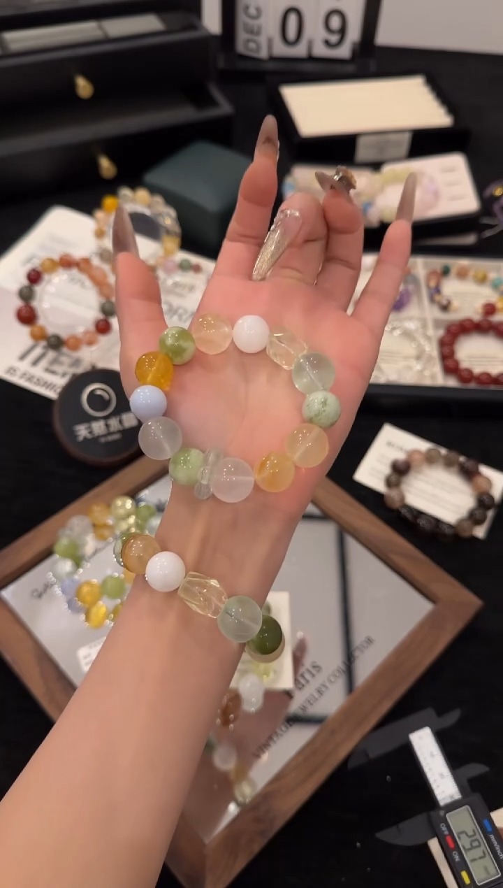 未镶嵌手链水晶多宝x2966