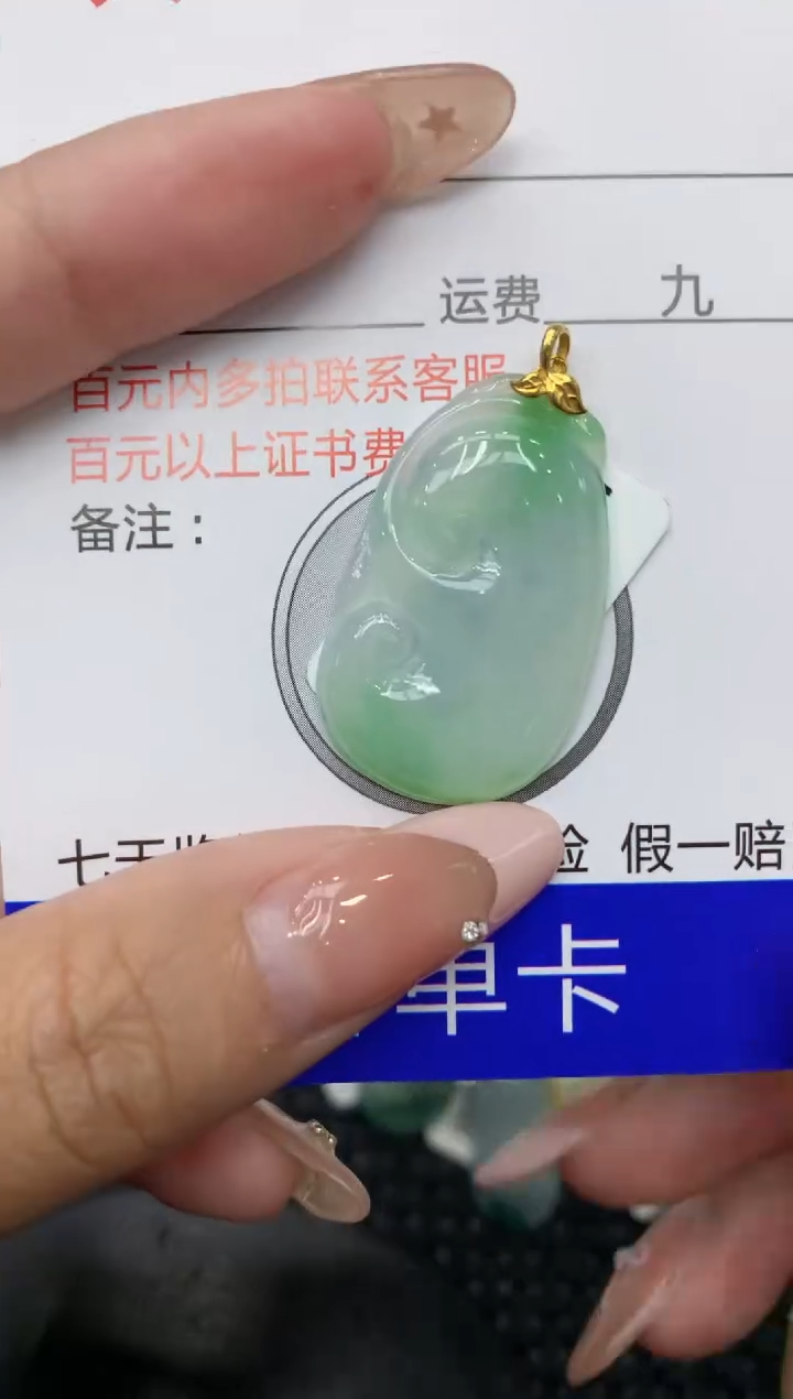 【闪购商品】翡翠颈饰18K金镶嵌111111111