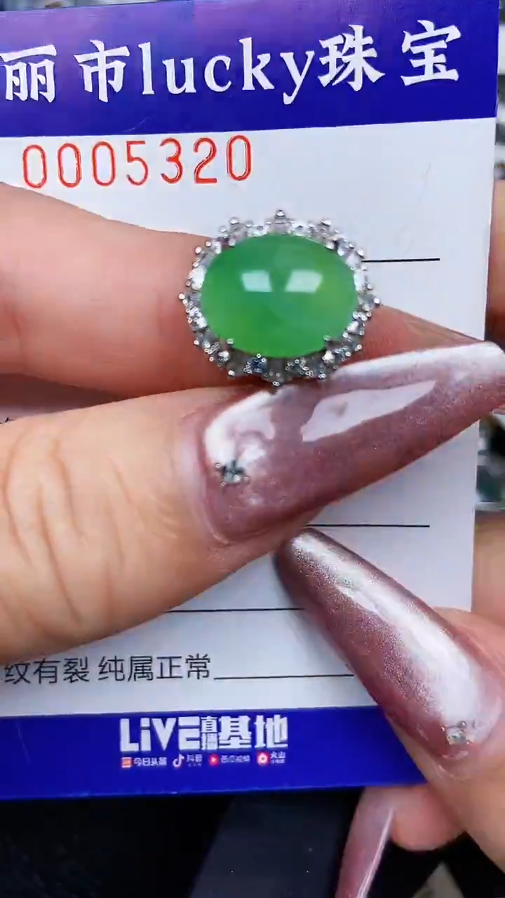 翡翠银S925镶嵌颈饰5320