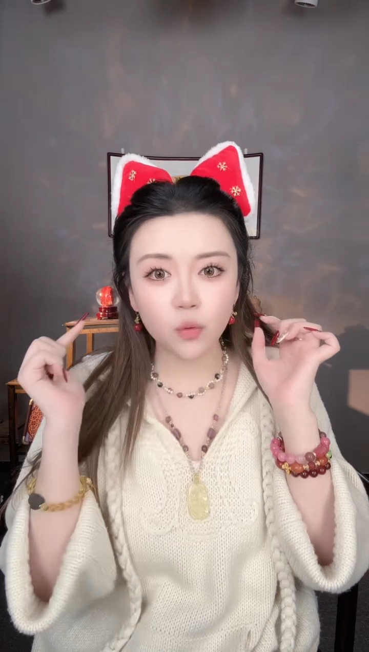 未镶嵌耳钉玛瑙/玉髓莹莹专属红妹妹耳钩