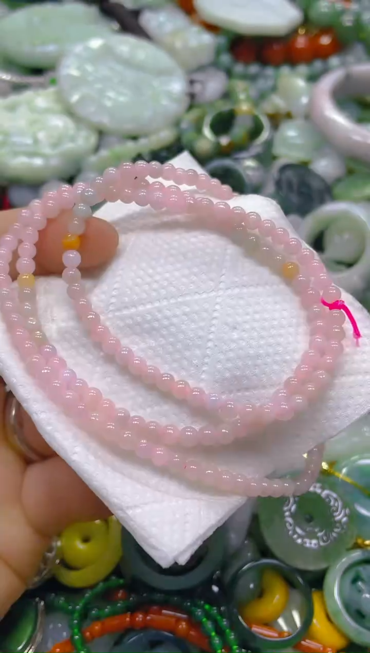 翡翠未镶嵌颈饰3MM/W/翡翠A货一图一物