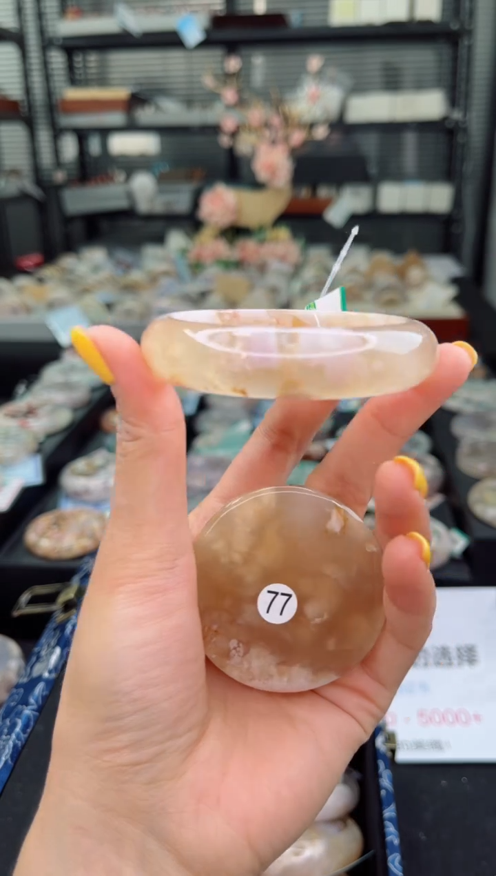 【闪购商品】石英质玉未镶嵌手镯54圈口（赠品镯心）1658182