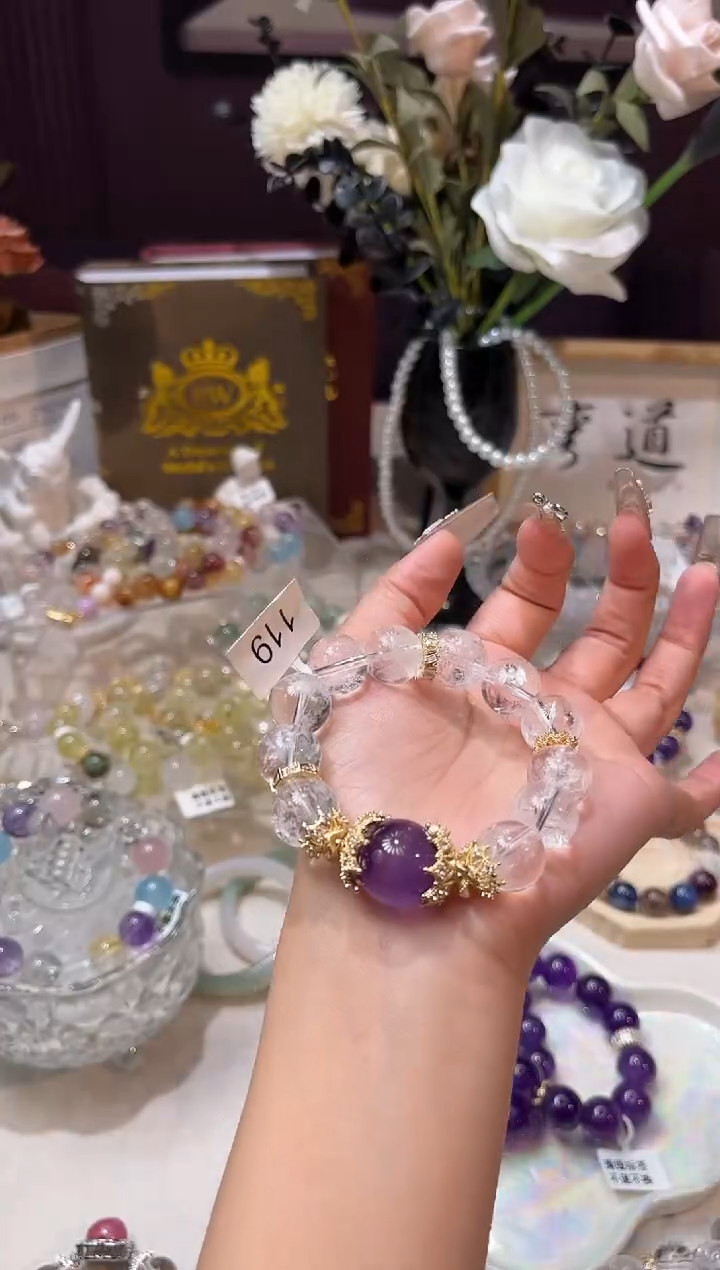 【闪购商品】水晶手链未镶嵌多样性发货发其一颜色微差