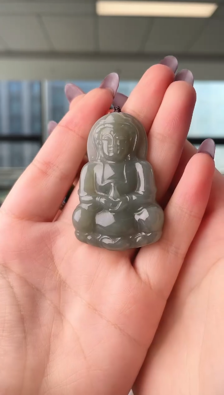 颈饰未镶嵌和田玉观音 无