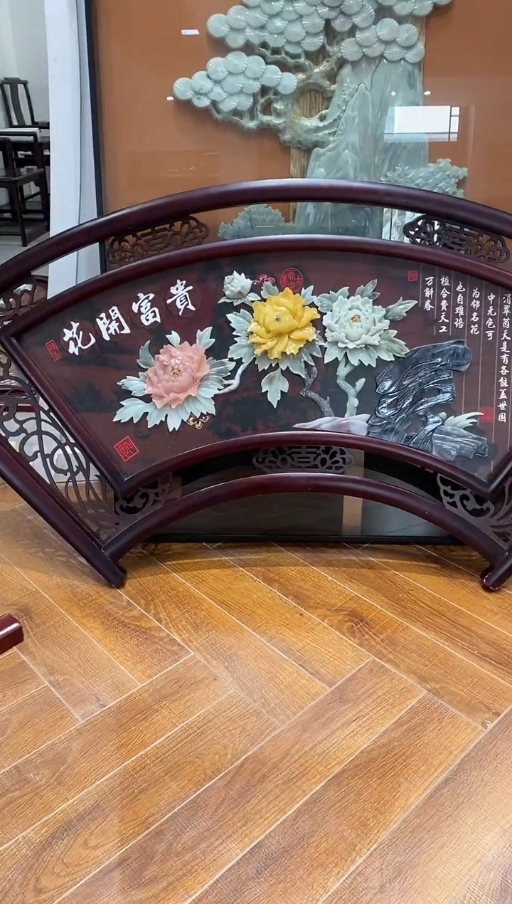 横款71*152大扇花开富贵