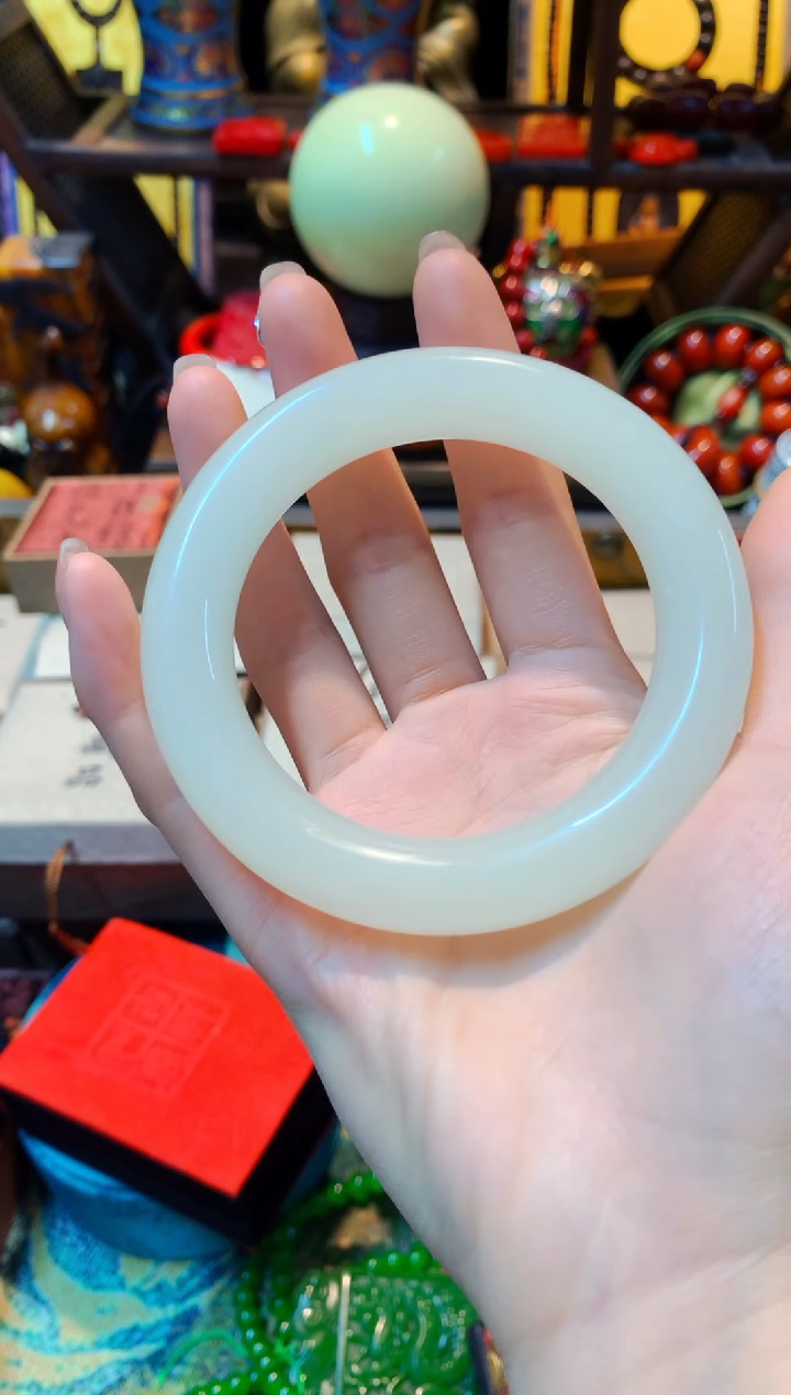 【闪购商品】和田玉（白玉）手镯未镶嵌主播推荐主播推荐