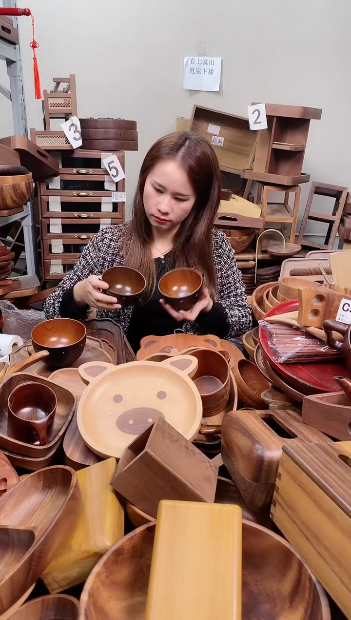 木  酸枣木带钻小碗  