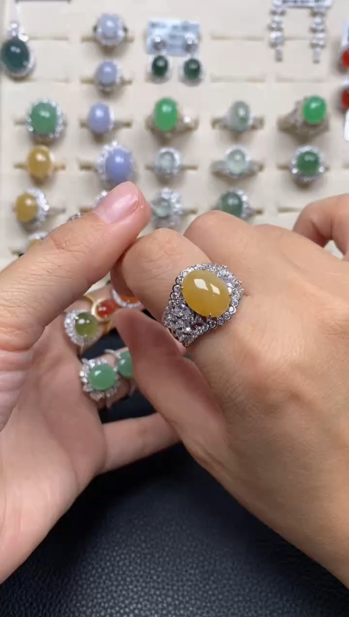 【闪购商品】翡翠戒指银S925镶嵌11111