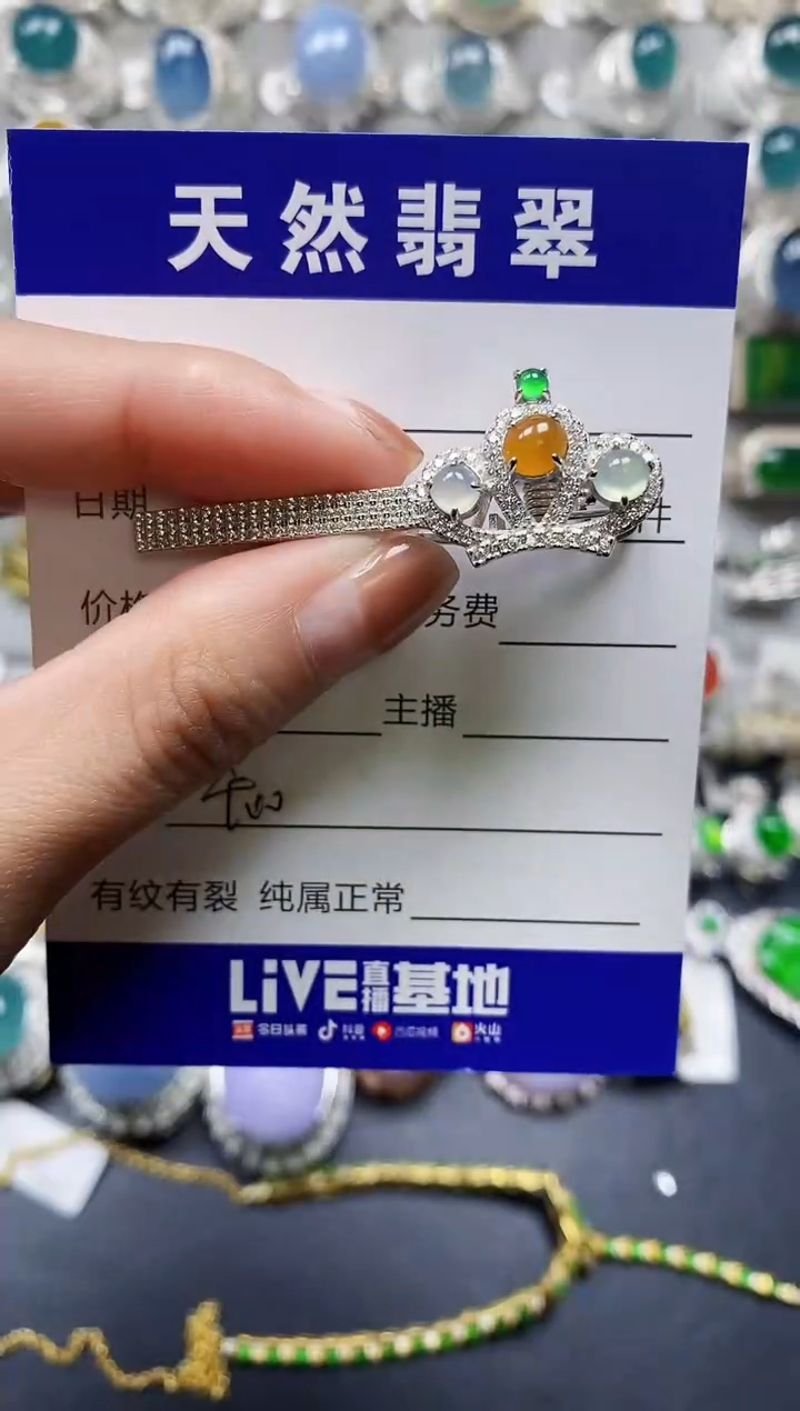 【闪购商品】翡翠颈饰银S925镶嵌0400