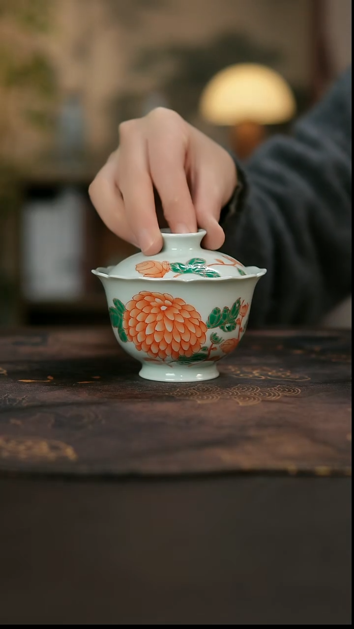 景德镇陶瓷杯碗柴烧多人
