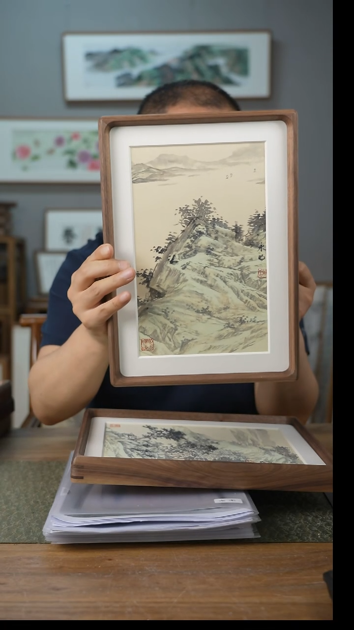 书法协会会员老师带框作品-