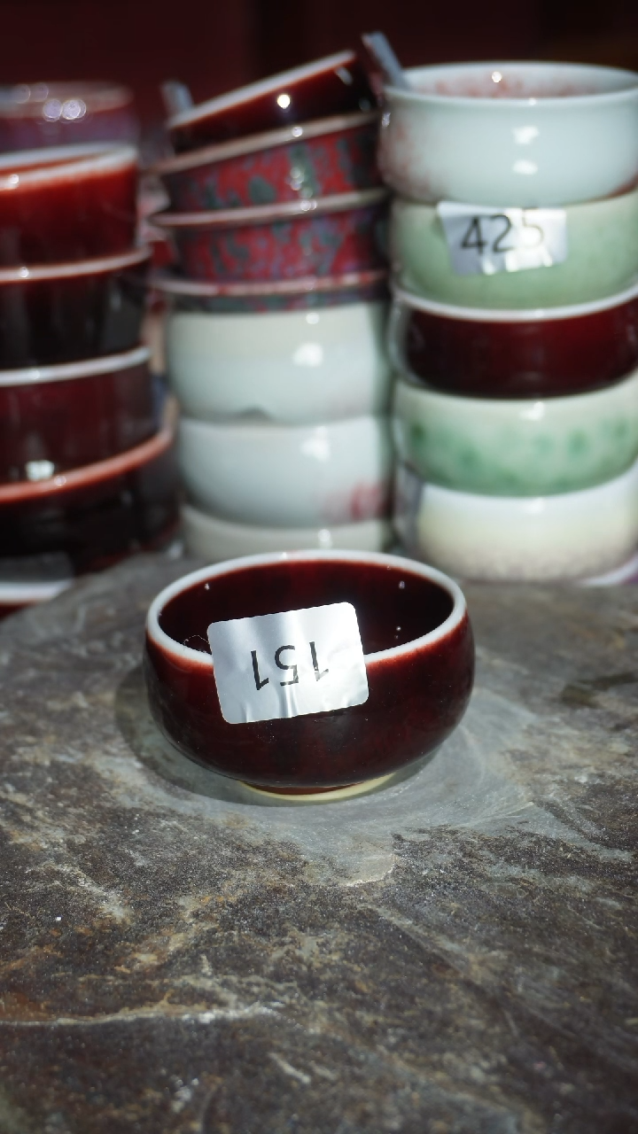 摆件陶精品窑变钧瓷茶器