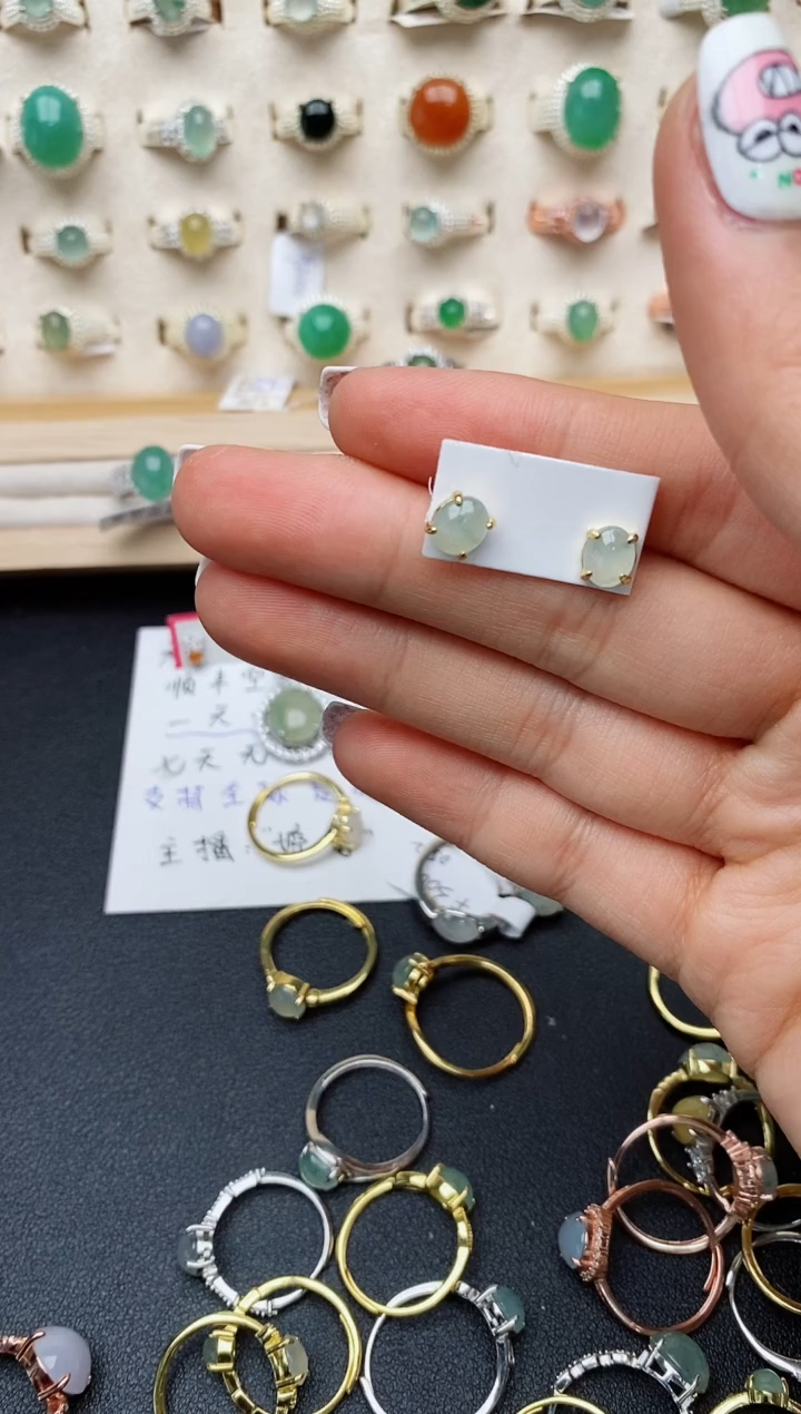 【闪购商品】翡翠戒指银S925镶嵌缅甸翡翠