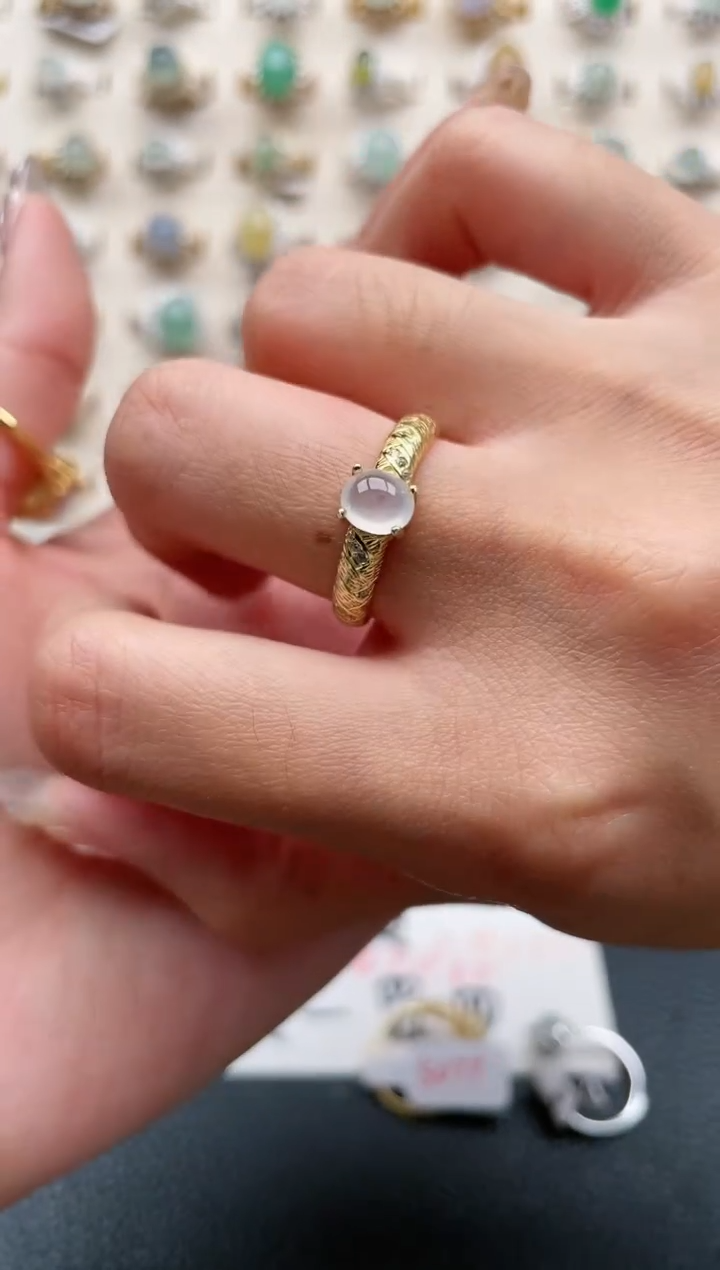 【闪购商品】翡翠戒指银S925镶嵌1111