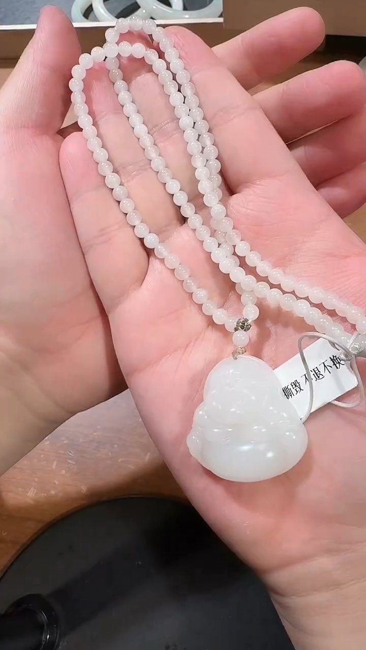 【闪购商品】和田玉吊坠未镶嵌1356白玉佛公