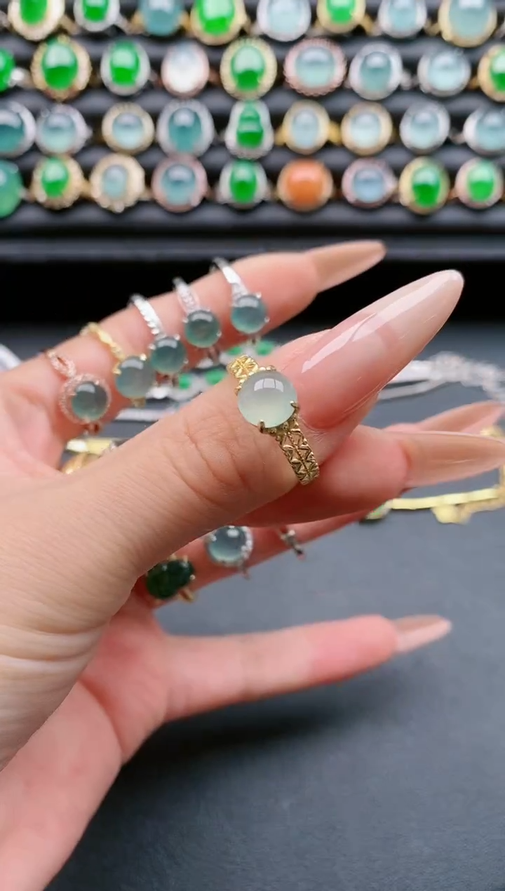 【闪购商品】翡翠戒指银S925镶嵌1111111