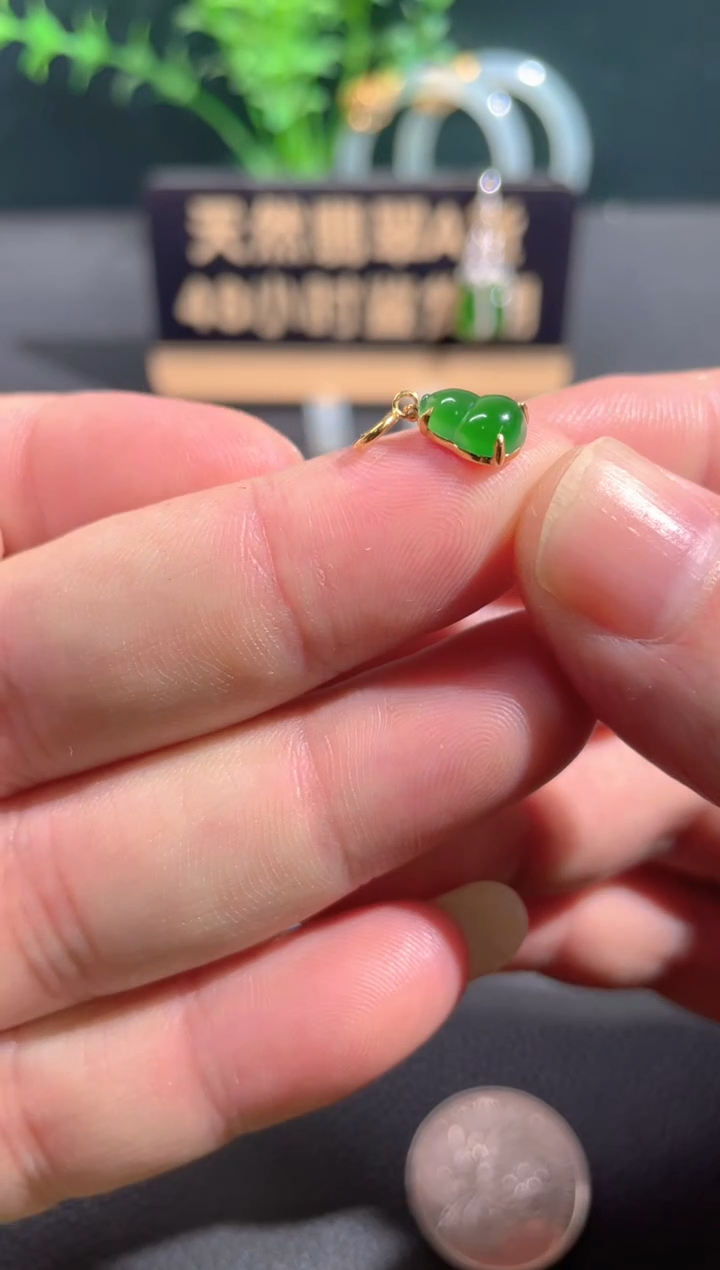 翡翠18K金镶嵌颈饰翡翠