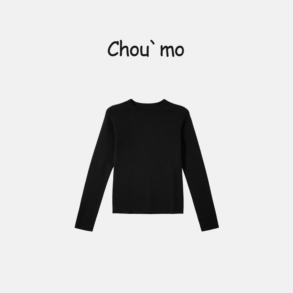 Choumo18针美利奴绵羊毛羊绒圆领百搭纯色羊毛打底衫 M5172017