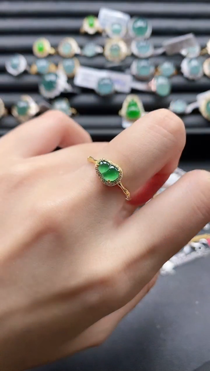 【闪购商品】翡翠戒指银S925镶嵌1111