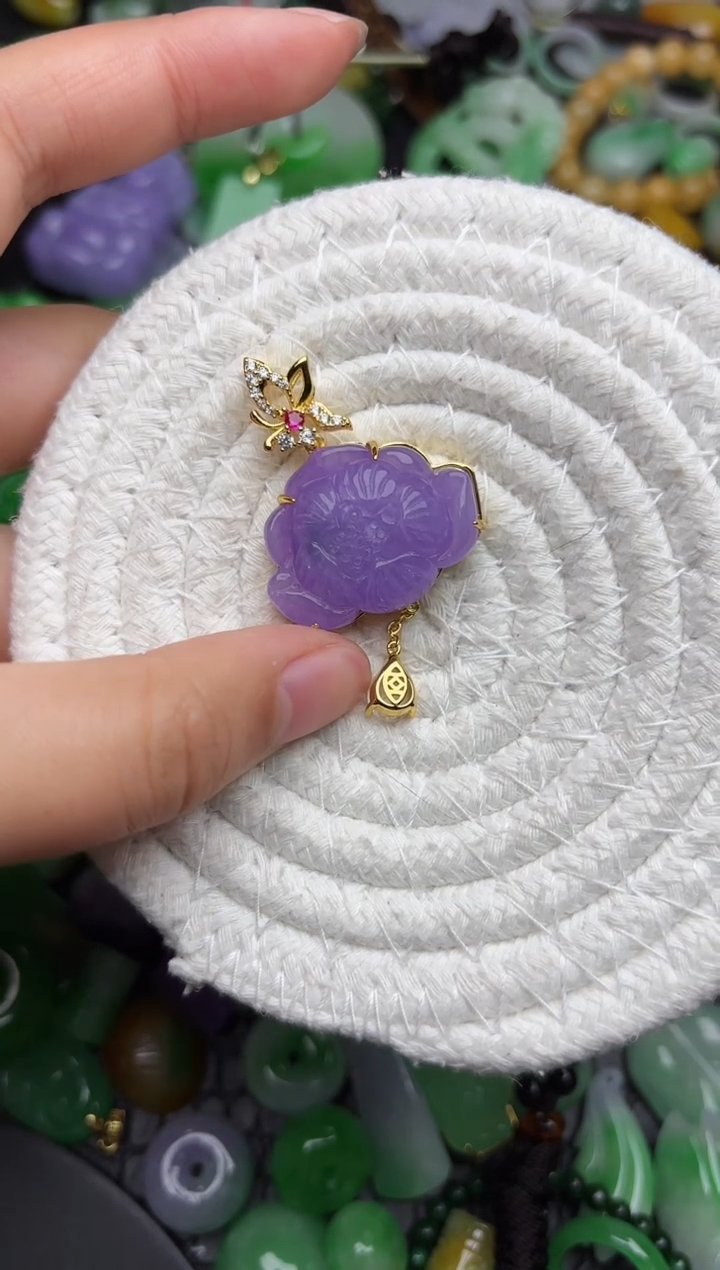 颈饰未镶嵌翡翠缅甸翡翠吊坠