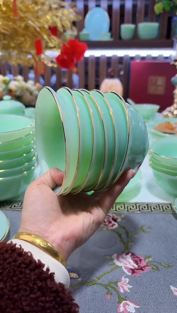 玉瓷4.5英寸饭碗6个