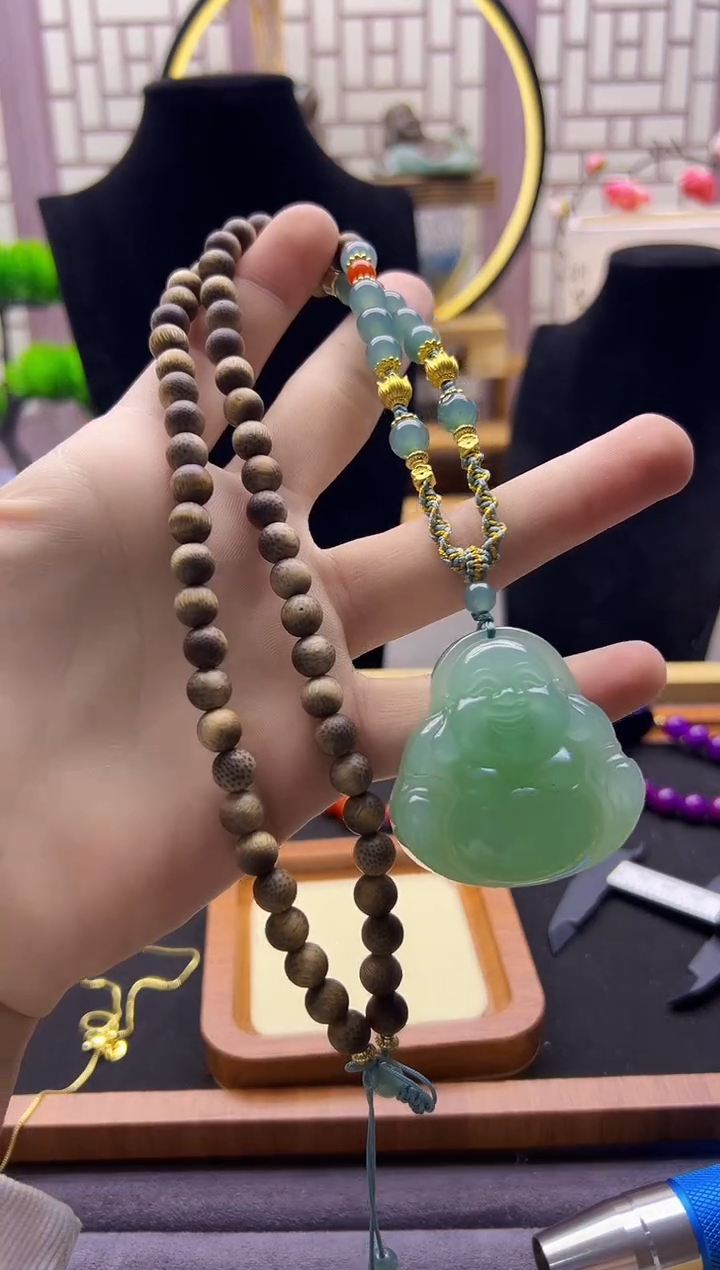 【闪购商品】翡翠颈饰14K金镶嵌X798           