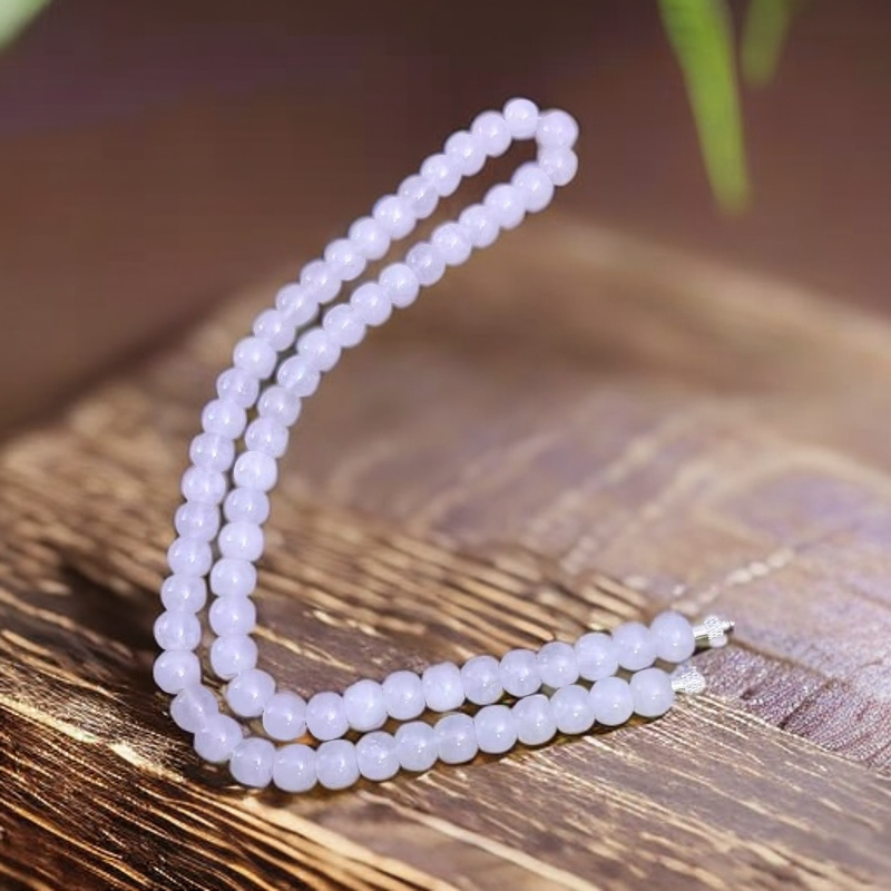 【思涵珠宝】青海产地 076 青海白月光老型 8mm