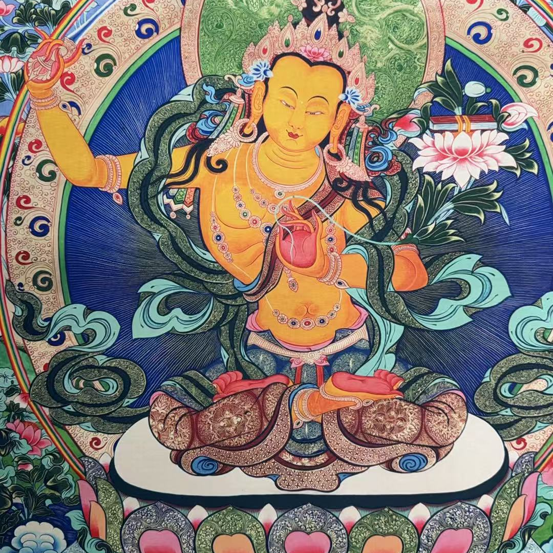 高端精品文殊菩萨绘画类唐卡作品 TK16063