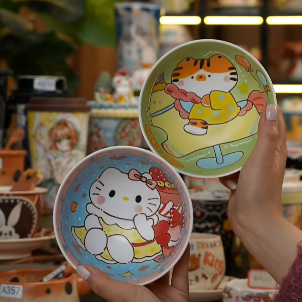 A389小猫你好猫手绘陶瓷杯子手工手绘创意