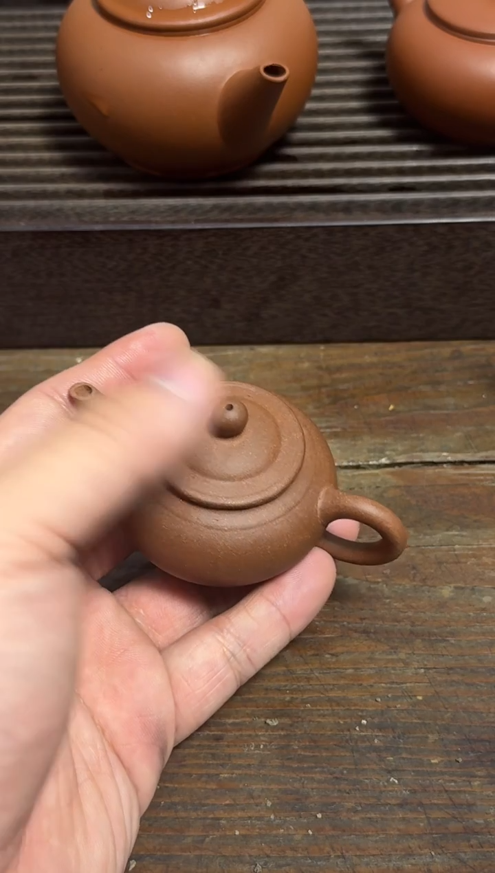 茶壶紫砂紫泥小水平壶 平盖35CC