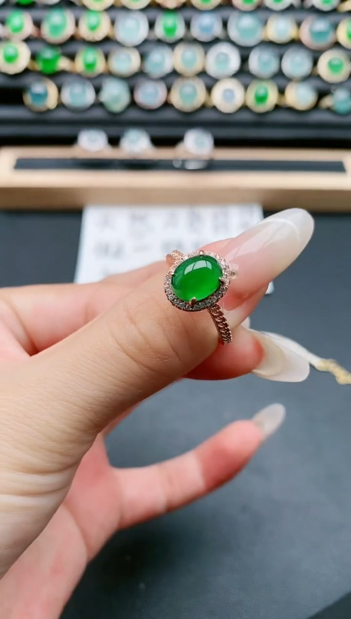 【闪购商品】翡翠戒指银S925镶嵌1111111