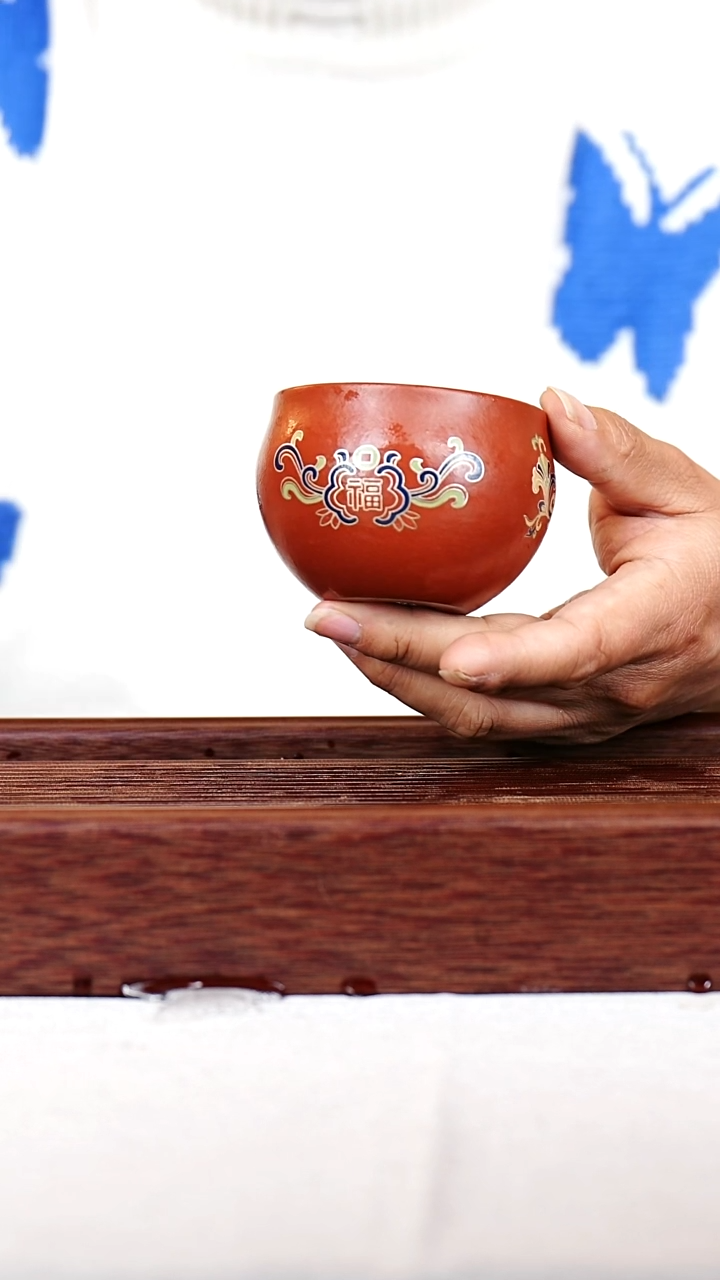 茶杯紫砂紫砂 主人杯 珐琅彩150C 0127