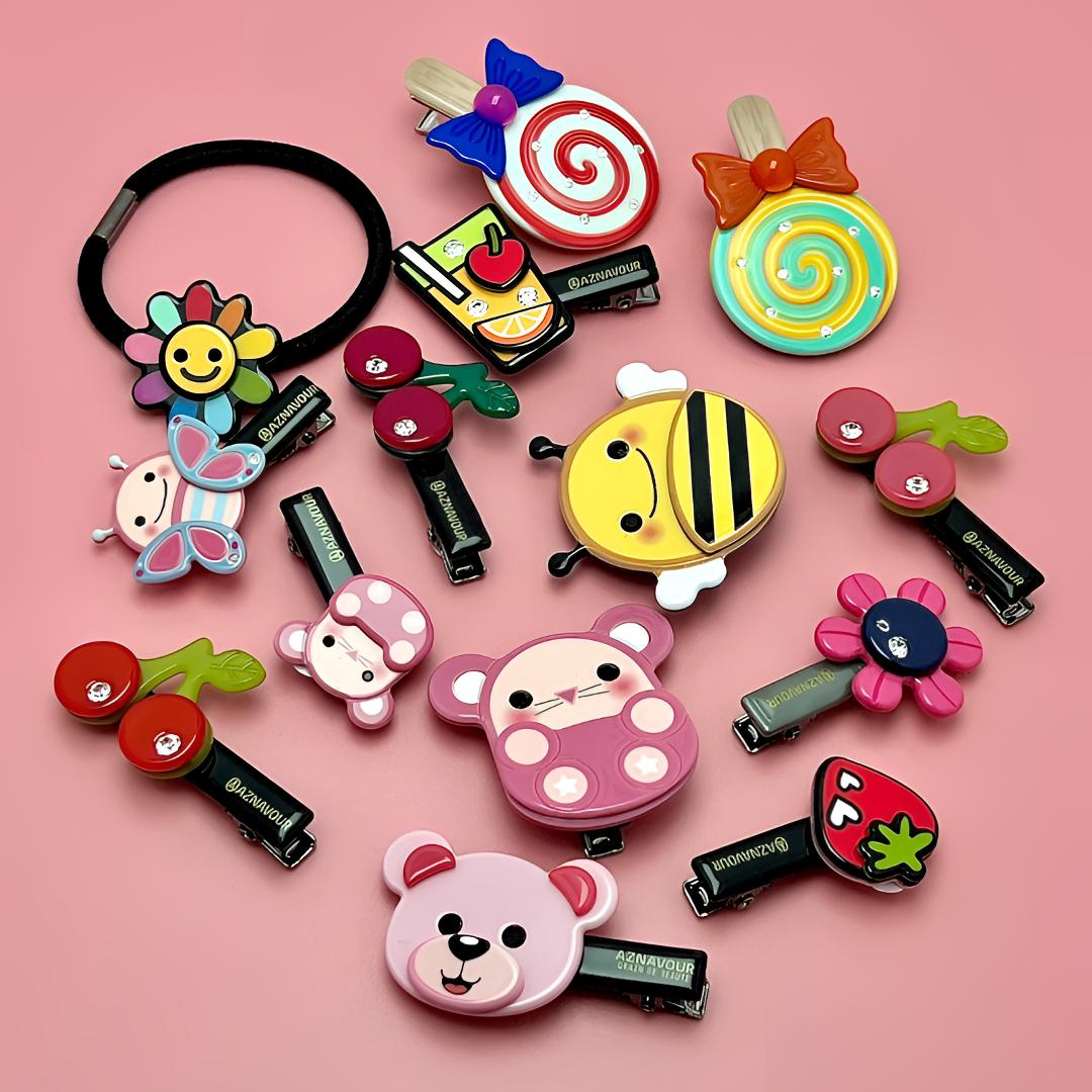 韩国AZ树脂精致高级奢华一字夹可爱甜美抓夹百搭鸭嘴夹鲨鱼夹