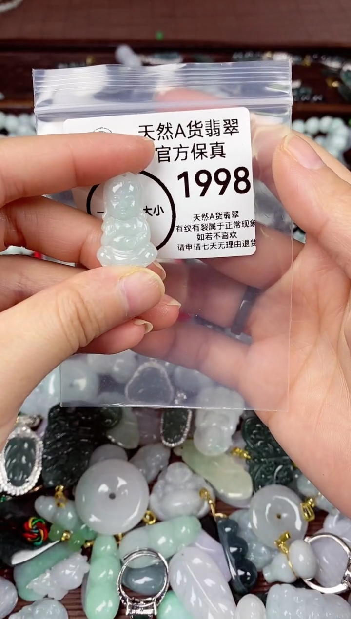 【闪购商品】翡翠颈饰未镶嵌天然A货翡翠 1998