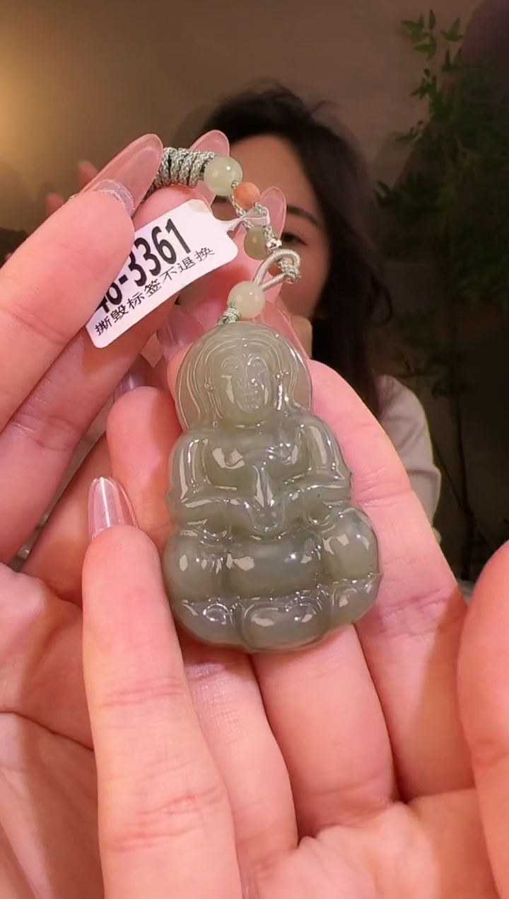【闪购商品】和田玉颈饰未镶嵌观音3361带包容
